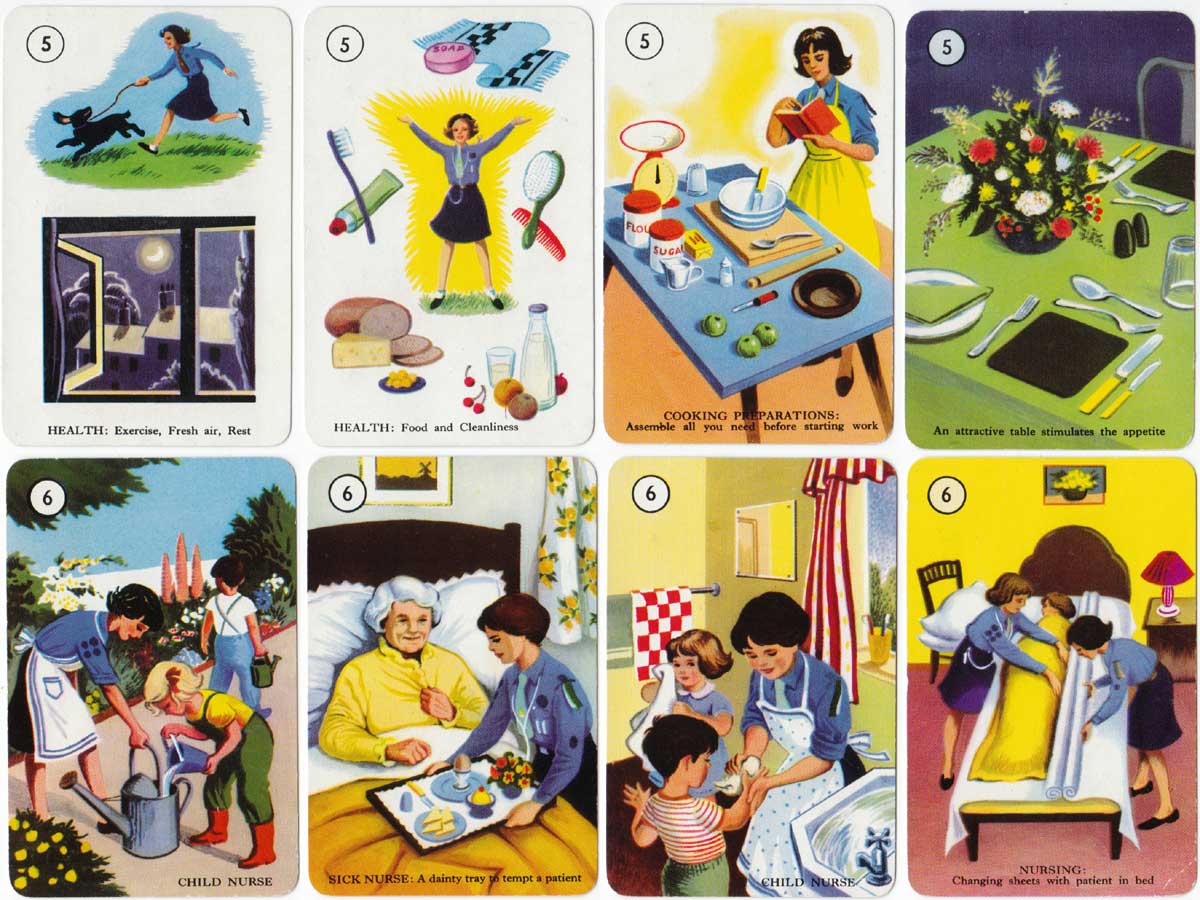 Guiding card game published by Pepys in co-operation with the Girl Guides Association, 1958
