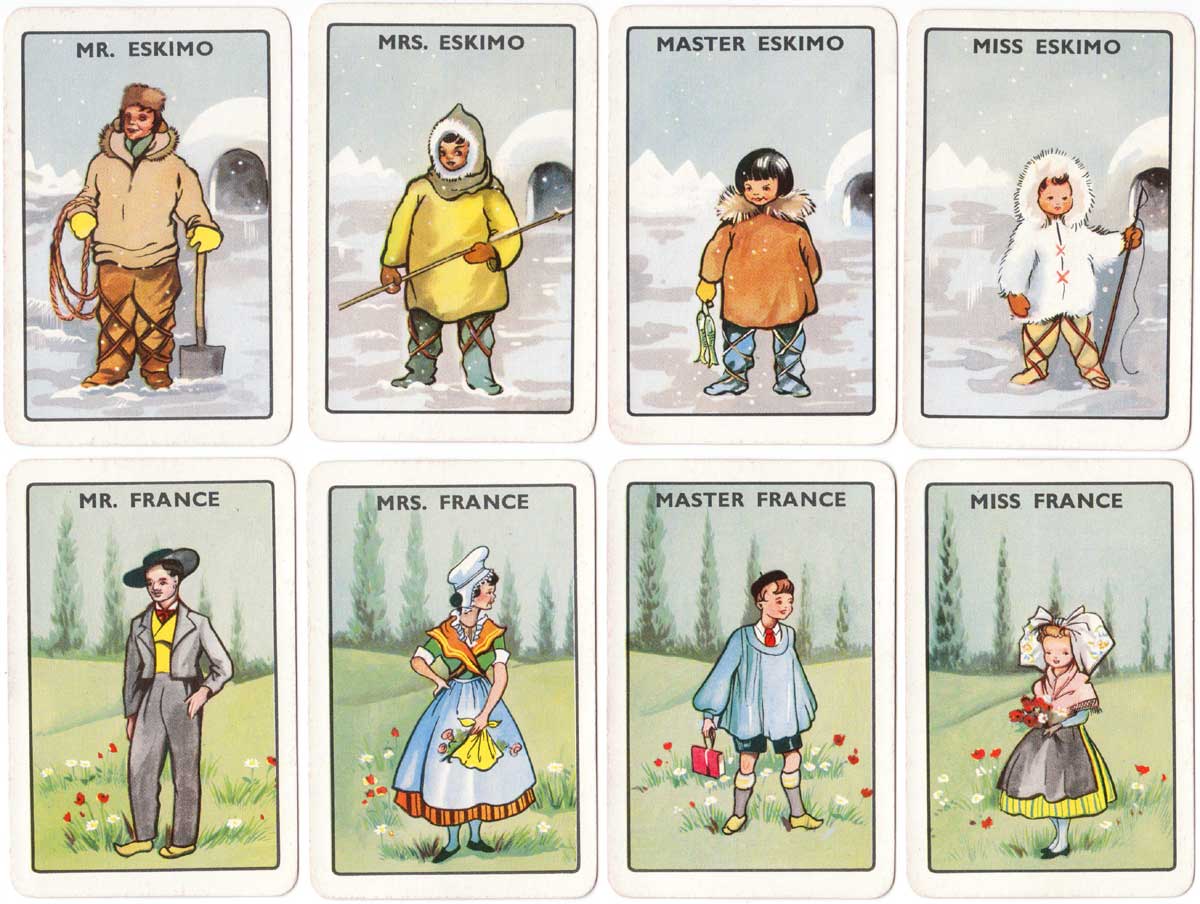 Happy Families of the Nations published by Pepys Games, 1958