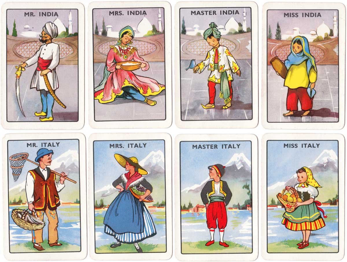 Happy Families of the Nations published by Pepys Games, 1958