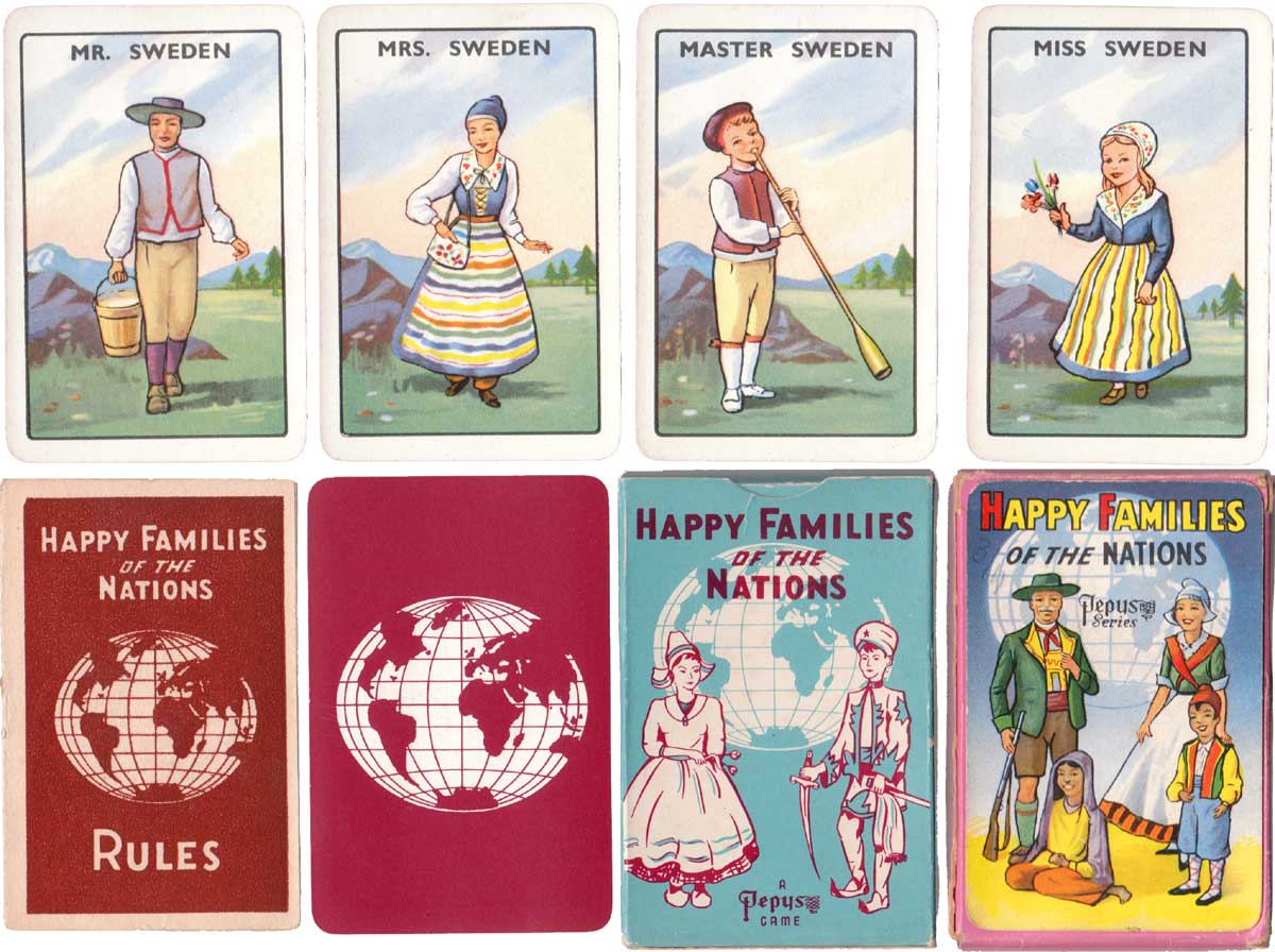 Happy Families of the Nations published by Pepys Games, 1958