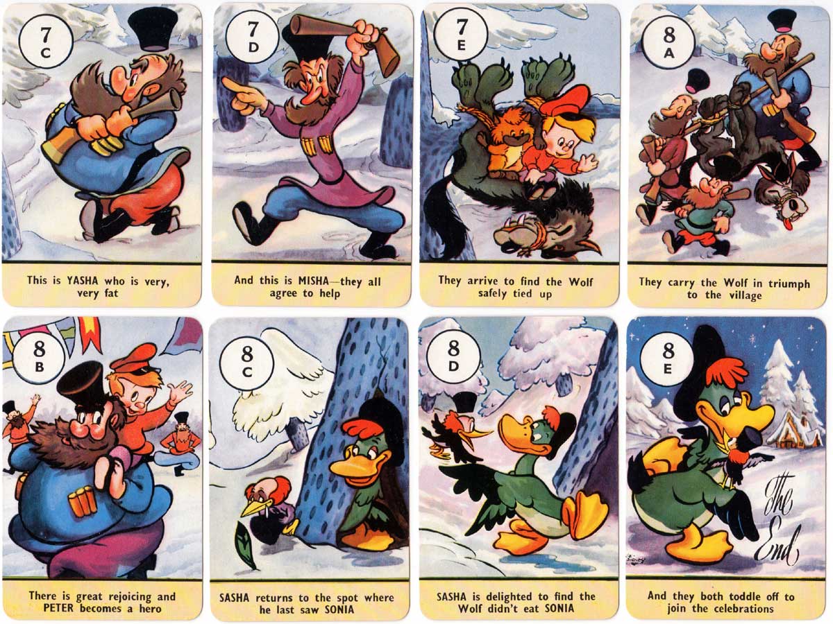 Peter and the Wolf card game published by Pepys Games, 1947