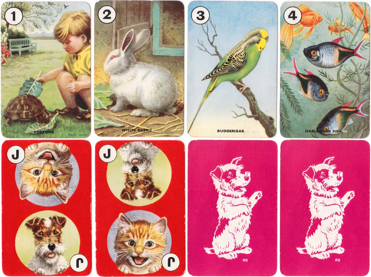 Pets card game illustrated by Racey Helps and published by Pepys Games in 1955