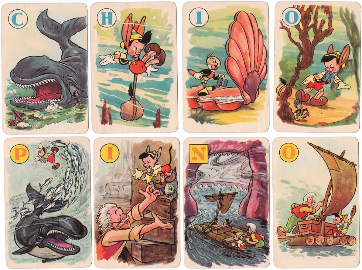 Pinocchio card game published by Pepys Games, 1940