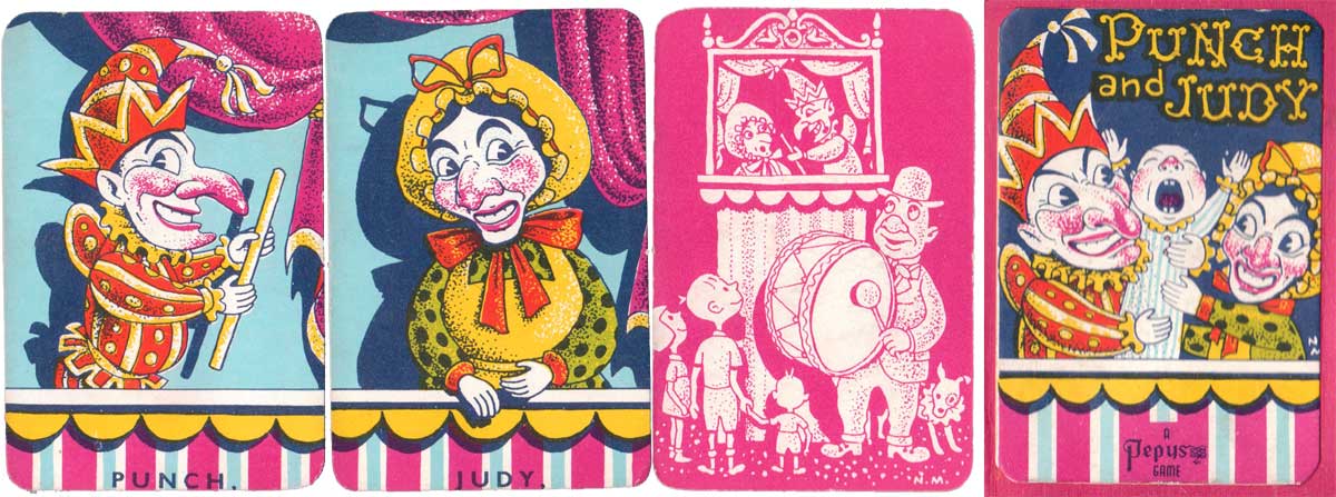 Punch and Judy card game published by Pepys, 1956