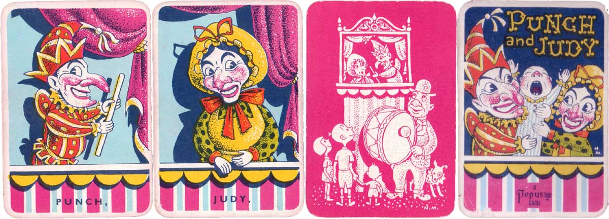 Punch and Judy card game published by Pepys, 1956