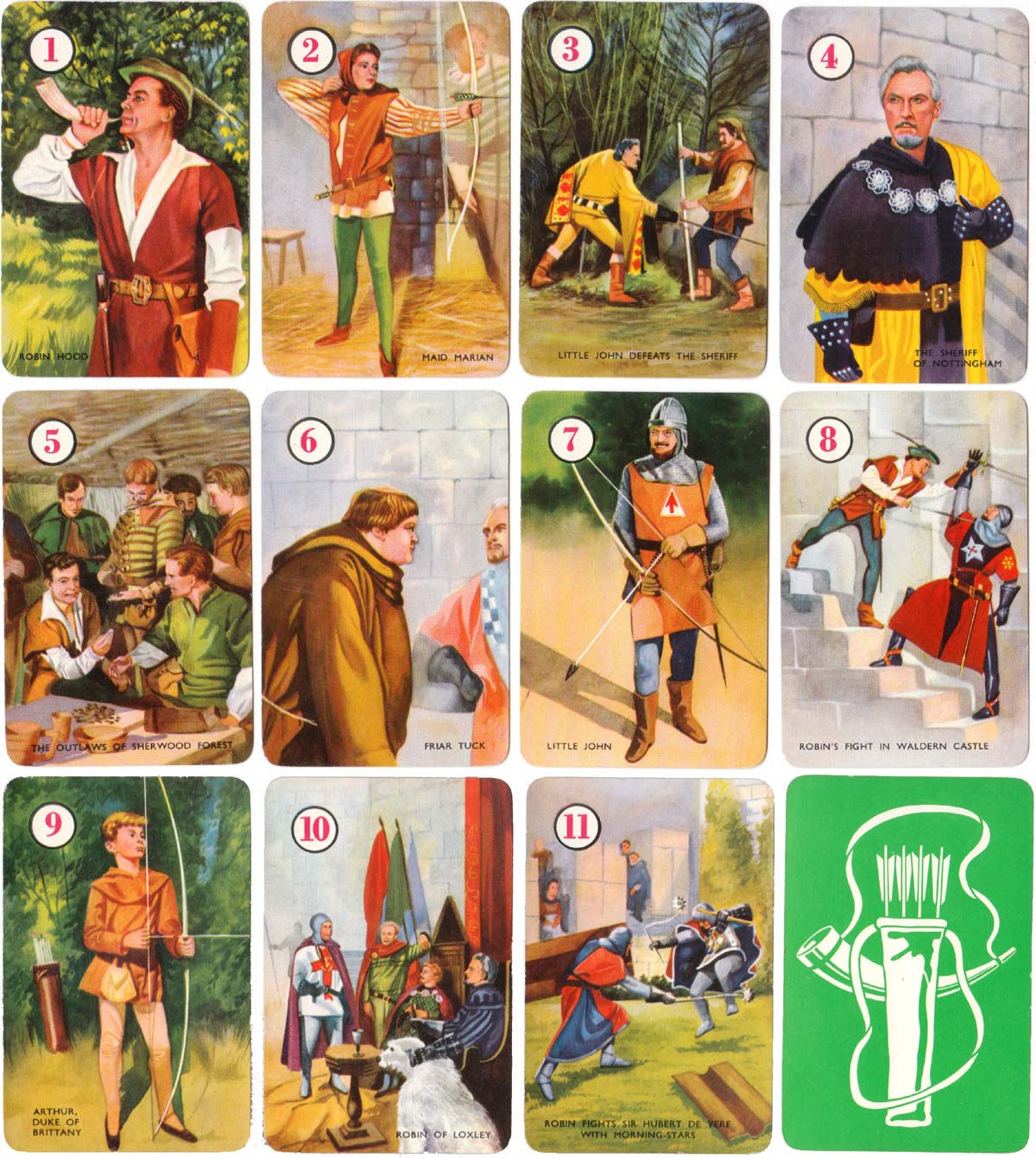 Robin Hood card game published by Pepys, 1956