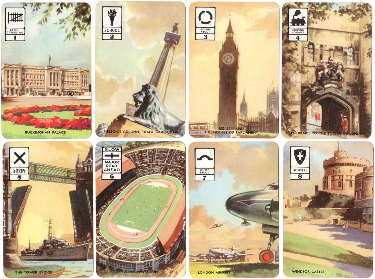 Round Britain card game published by Pepys Games, 1955