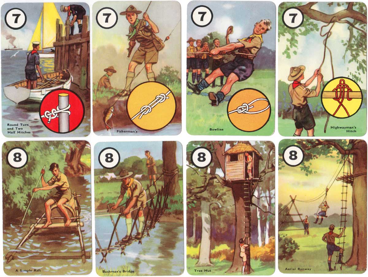 Scouting card game published by Pepys (Castell Bros) in 1955