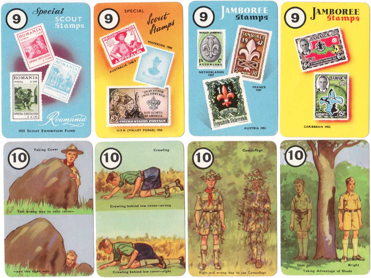 Scouting card game published by Pepys (Castell Bros) in 1955