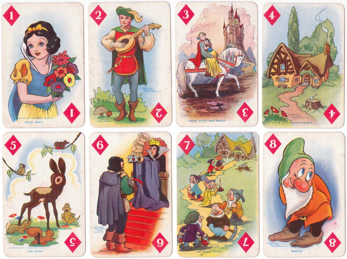 Snow White card game 1st edition published by Castell Brothers Ltd (Pepys), 1937