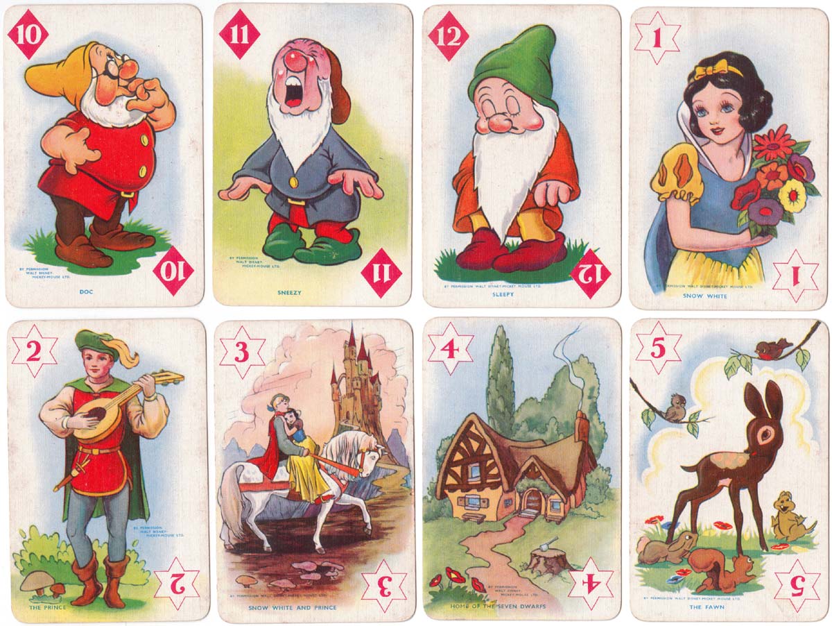 Snow White card game 1st edition published by Castell Brothers Ltd (Pepys), 1937 Snow White card game 1st edition published by Castell Brothers Ltd (Pepys), 1937