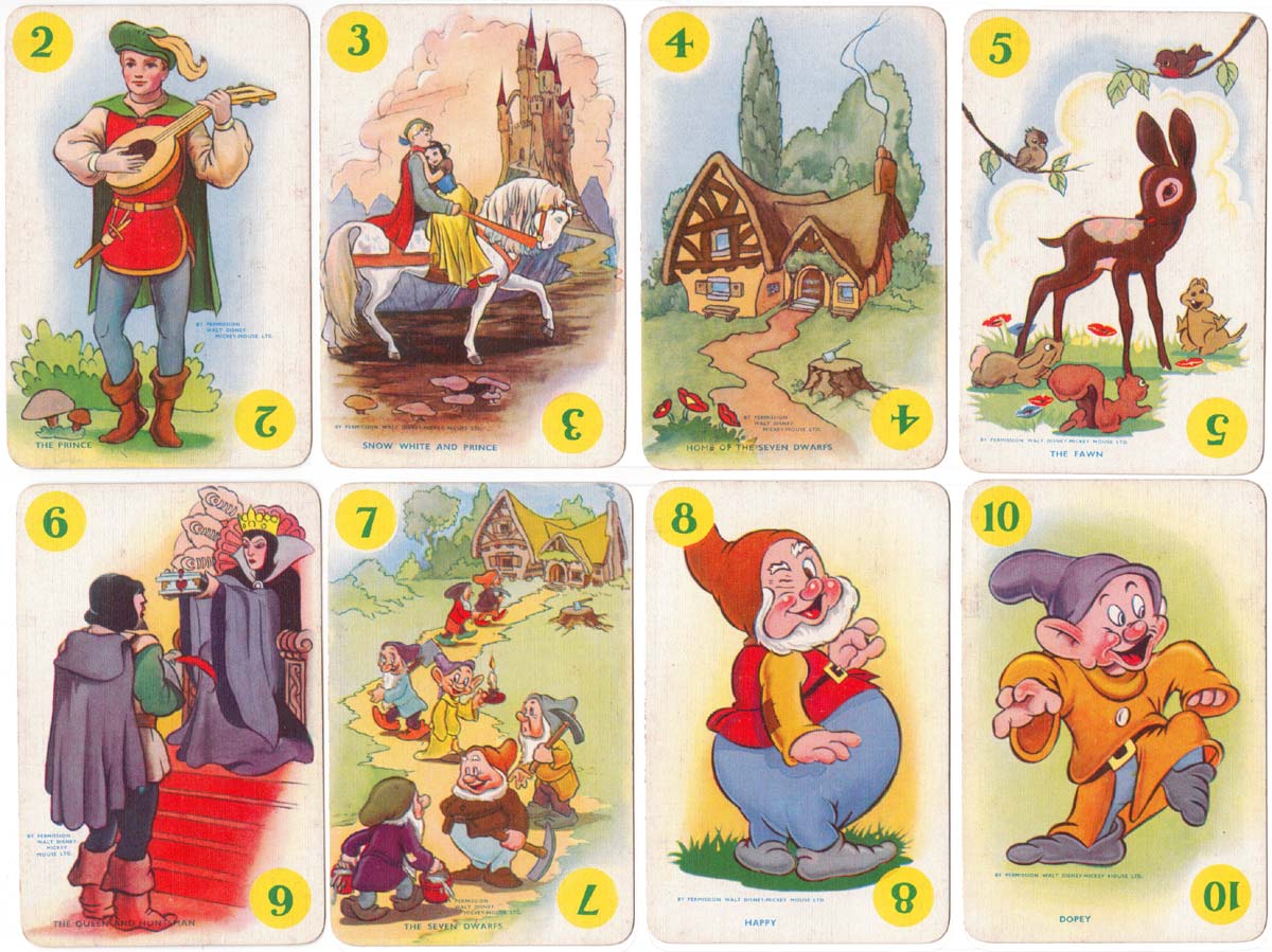 Snow White card game 1st edition published by Castell Brothers Ltd (Pepys), 1937