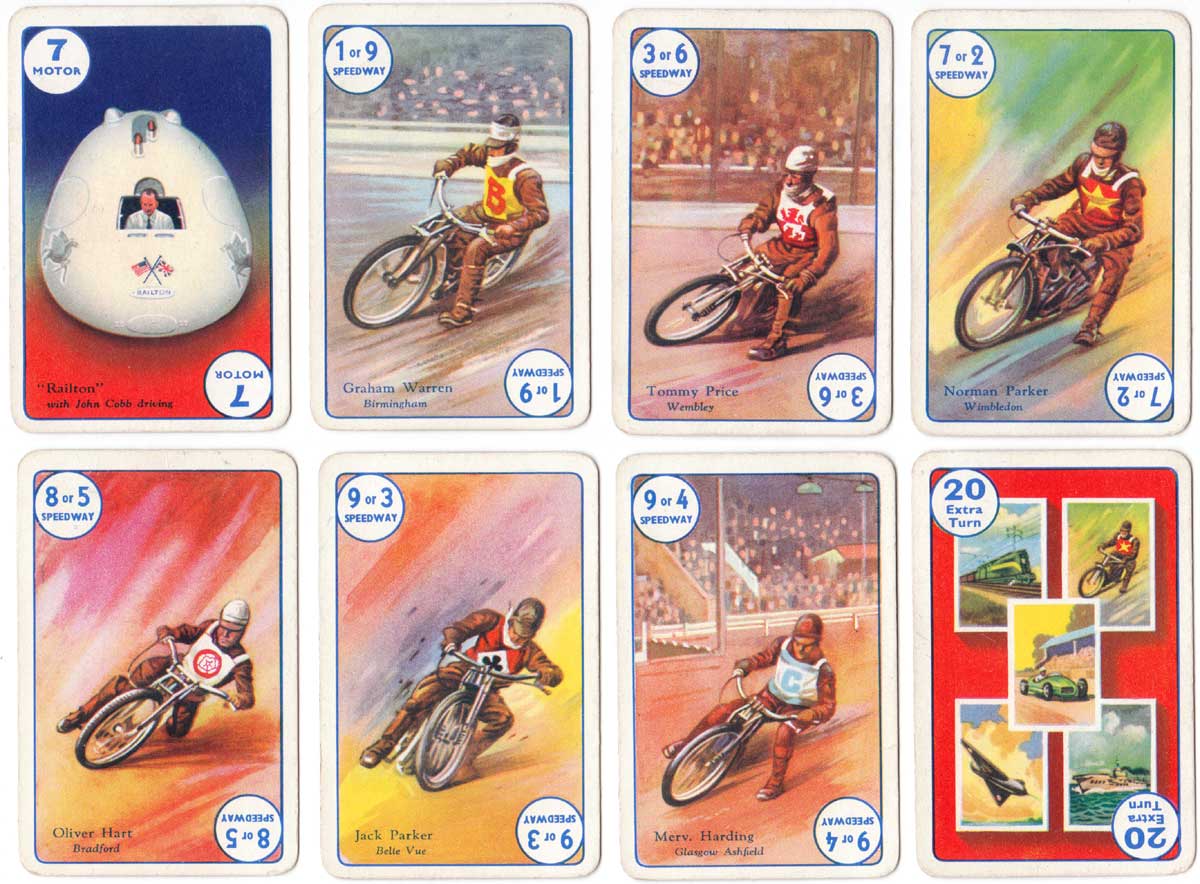 cards from the 5th edition of Speed, 1954