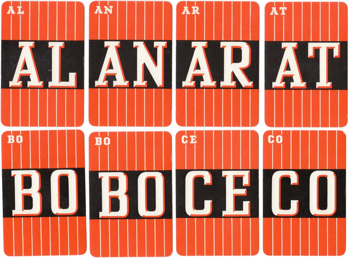 Spell word game published by Pepys Games, 1958 Spell word game published by Pepys Games, 1958