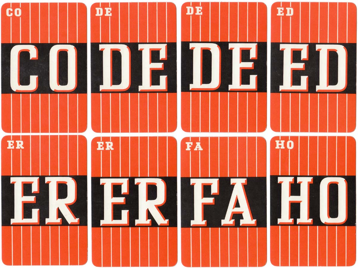 Spell word game published by Pepys Games, 1958 Spell word game published by Pepys Games, 1958