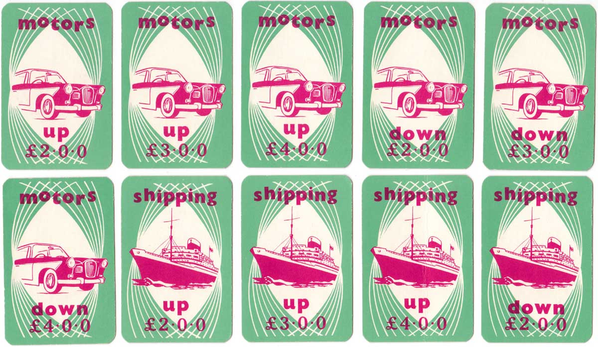 Stocks & Shares card game first published by Pepys Games in 1957 Stocks & Shares card game first published by Pepys Games in 1957