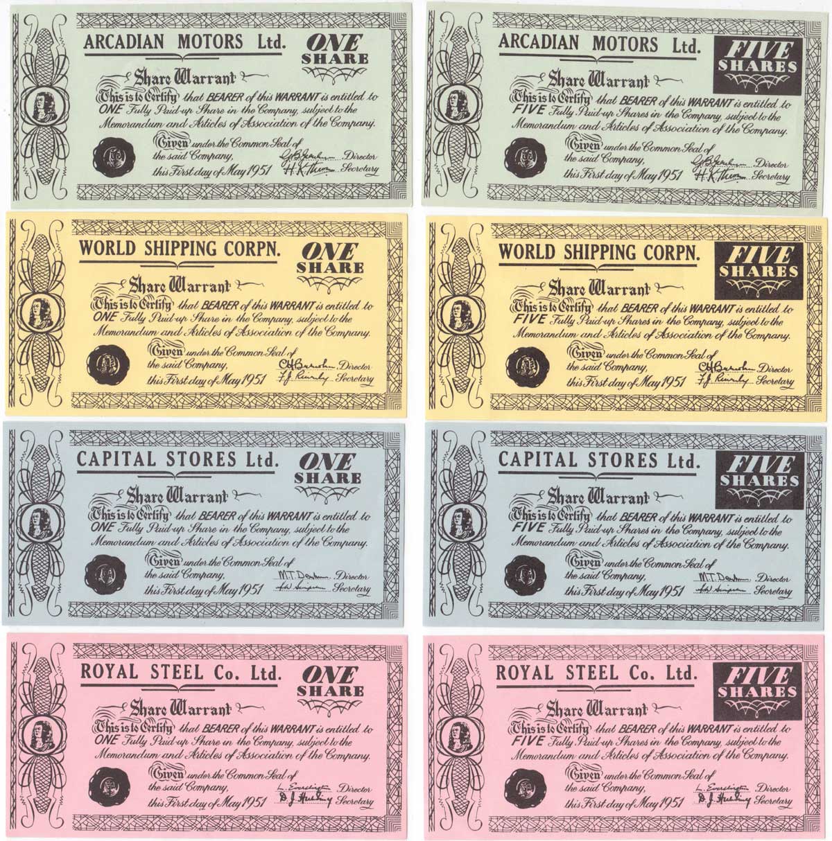 Stocks & Shares card game first published by Pepys Games in 1957 Stocks & Shares card game first published by Pepys Games in 1957