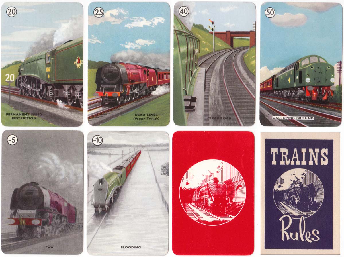 Trains card game published by Pepys, 1962