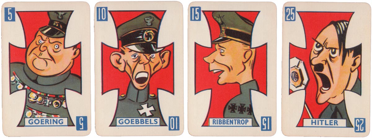 “Victory”, a splendid game with caricatures of British and German leaders, registered to Castell Bros in December 1939