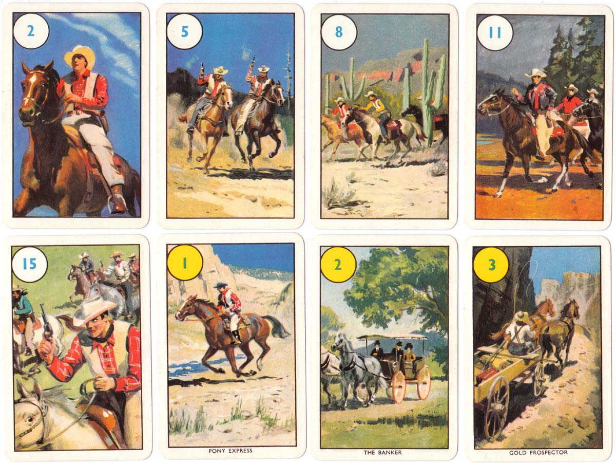 Wild West card game published by Pepys, 1963