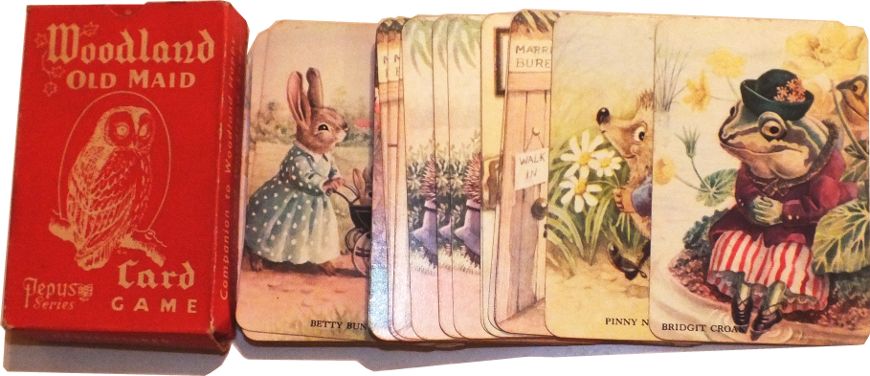 Woodland Old Maid, a Pepys Card Game illustrated by Racey Helps, first published c.1957 Woodland Old Maid, a Pepys Card Game illustrated by Racey Helps, first published c.1957