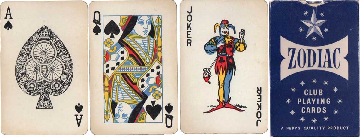 Zodiac Club Playing Cards for Pepys, c.1971-75