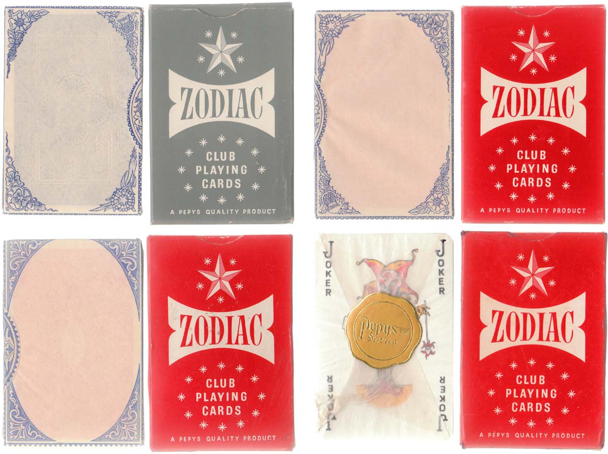 Zodiac Club Playing Cards for Pepys, c.1955-70