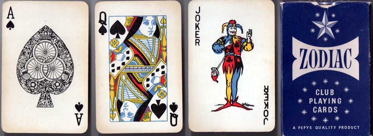 Waddingtons Zodiac Club Playing Cards for Pepys c.1972 Waddingtons Zodiac Club Playing Cards for Pepys c.1972