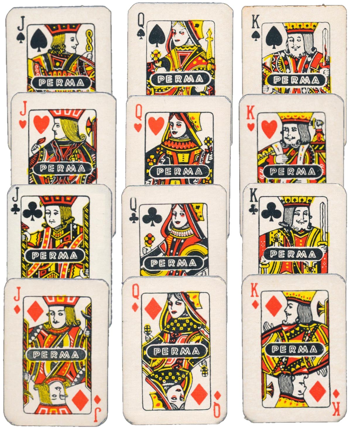 Miniature playing cards advertising “Perma” smoking-related products published by Permalon Ltd, London, c.1948