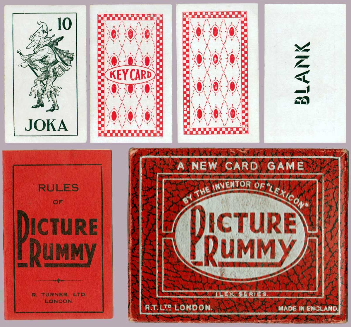 Picture Rummy by R. Turner Ltd, 1st edition, 1937 Picture Rummy by R. Turner Ltd, 1st edition, 1937