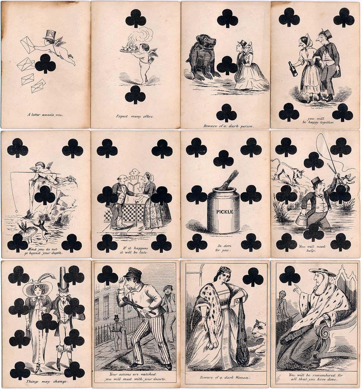 Fortune-Telling Cards published by Reynolds & Sons, c.1850