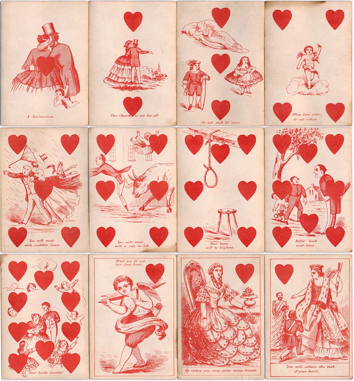 Fortune-Telling Cards published by Reynolds & Sons, c.1850