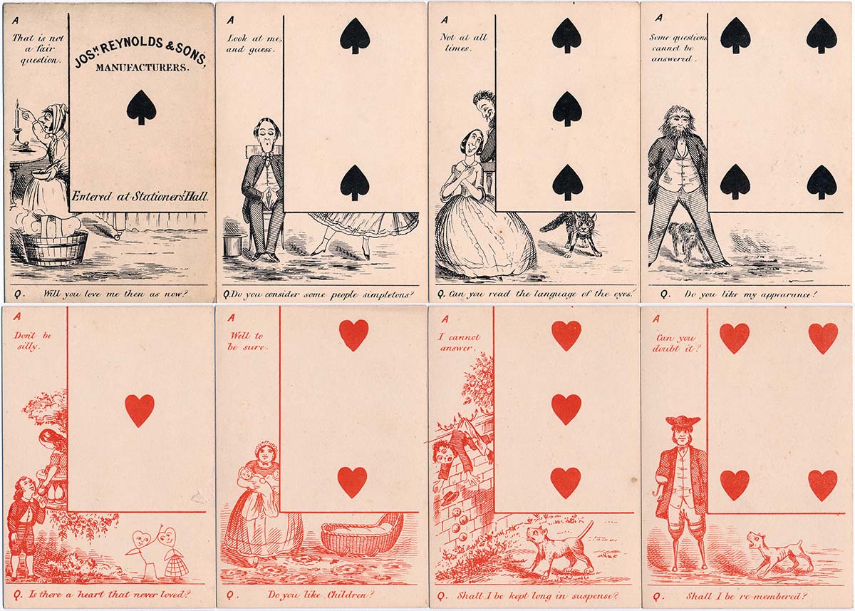 Comic Question & Answer cards by Josh. Reynolds & Sons, circa 1850
