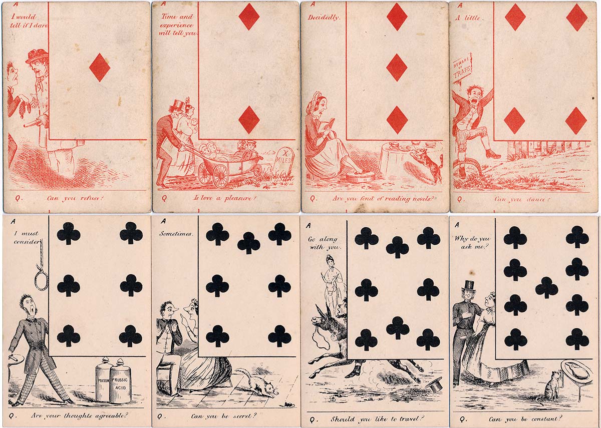 Comic Question & Answer cards by Josh. Reynolds & Sons, circa 1850
