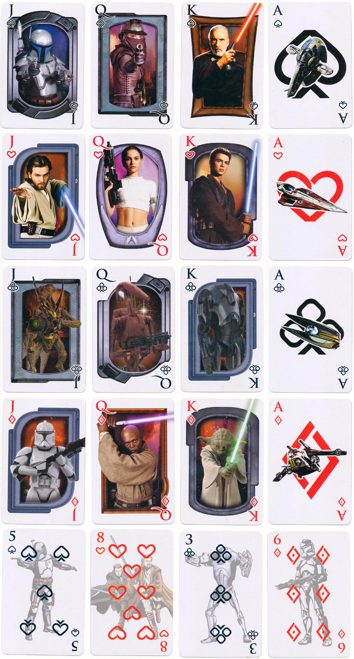 Star Wars Playing Cards produced by Character Games  © 2002 Lucasfilm Ltd