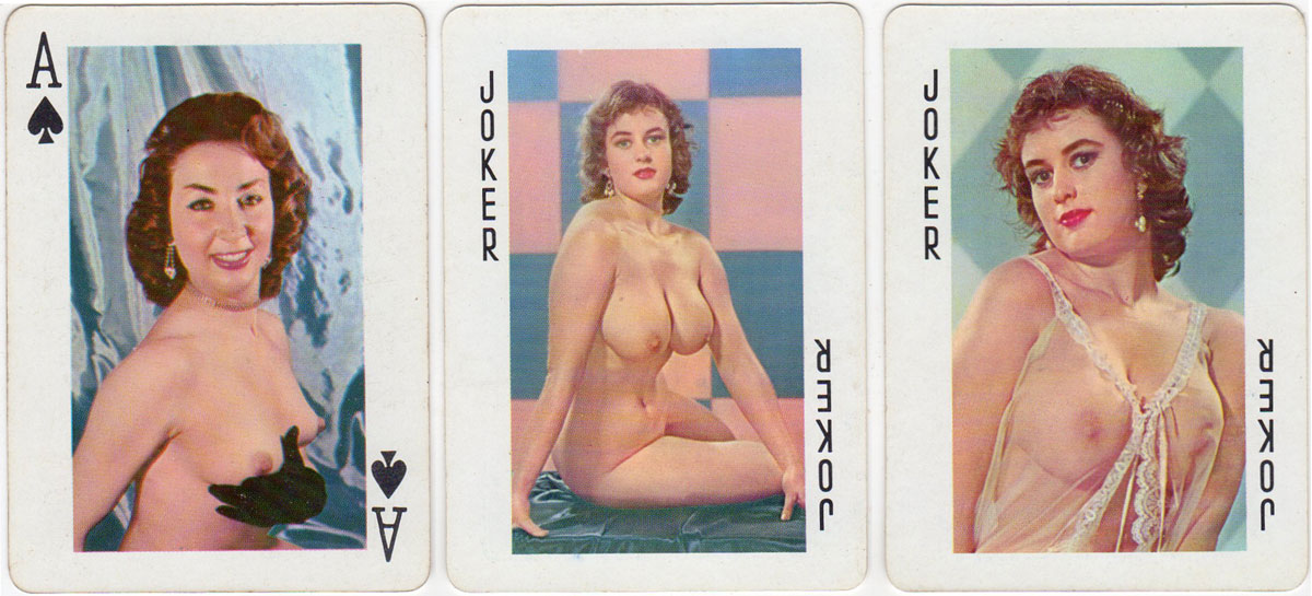 ‘Tease Me’ pin-up playing cards published by Cotswold, c.1960s