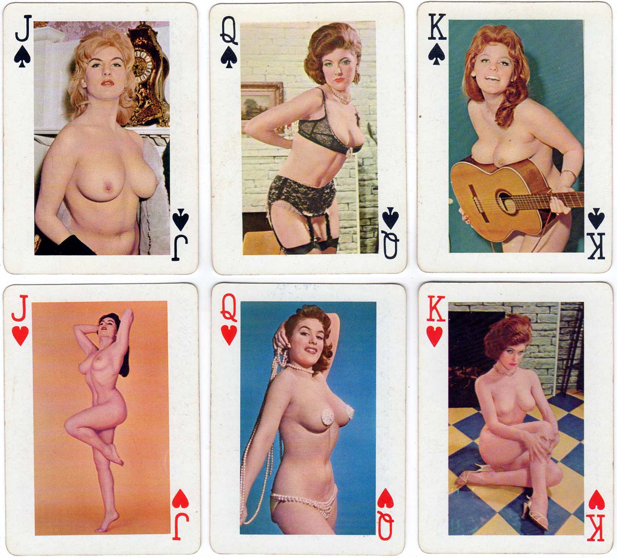 ‘Tease Me’ pin-up playing cards published by Cotswold, c.1960s