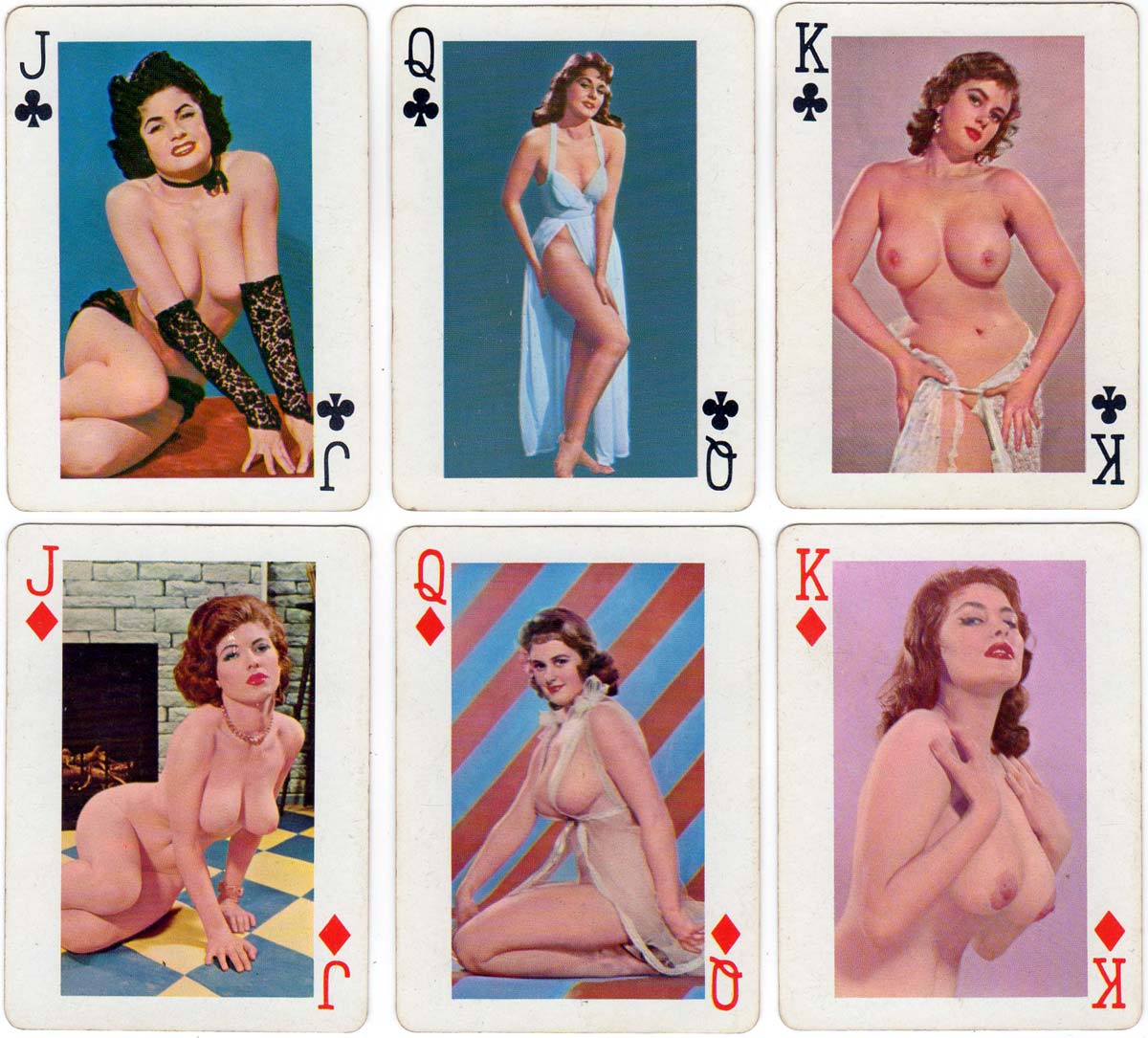 ‘Tease Me’ pin-up playing cards published by Cotswold, c.1960s