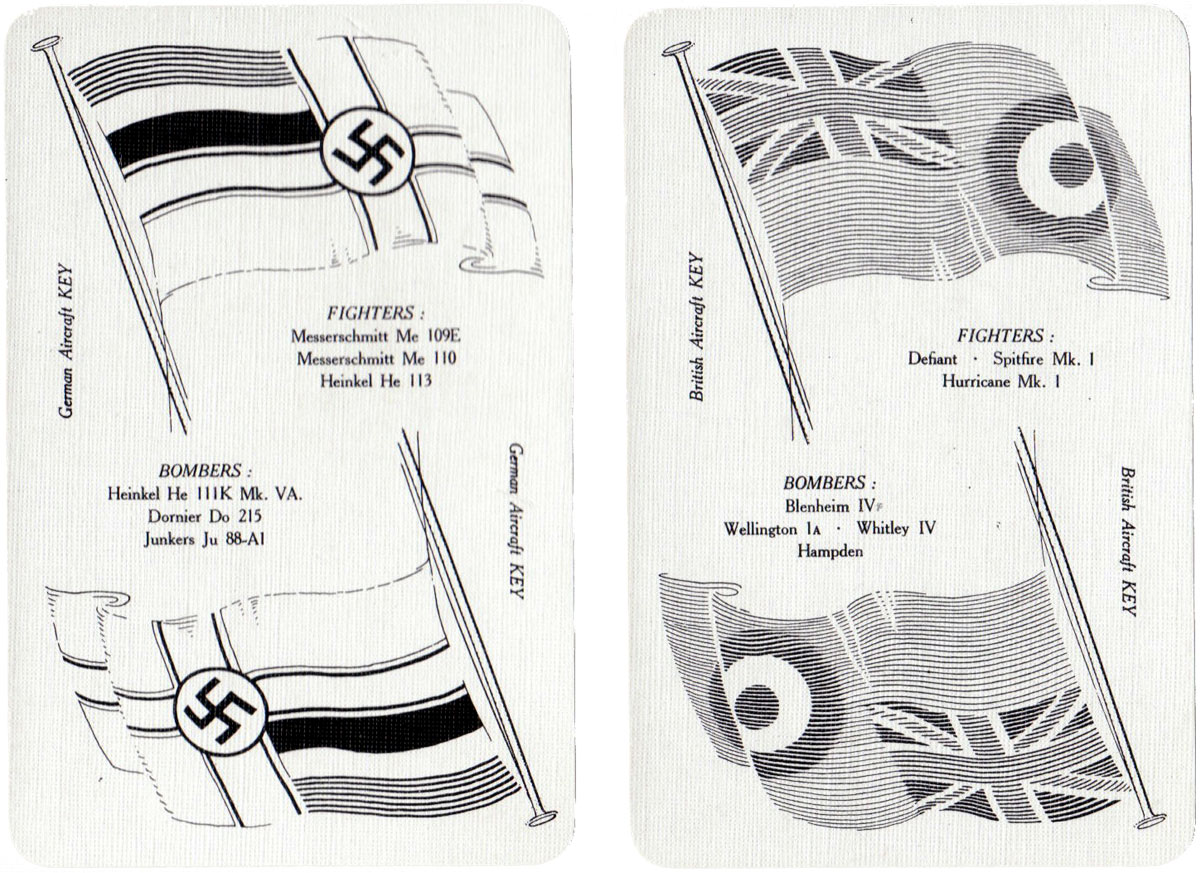 “War Planes” card game for aircraft spotters published by Temple Press Limited, c.1940