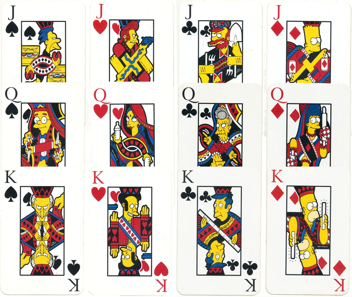 ‘The Simpsons’ playing cards produced by Winning Moves Games, 2003