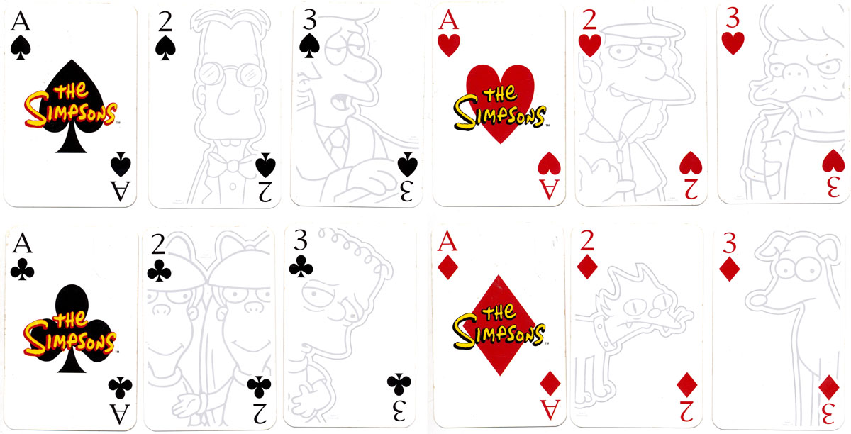 ‘The Simpsons’ playing cards produced by Winning Moves Games, 2003
