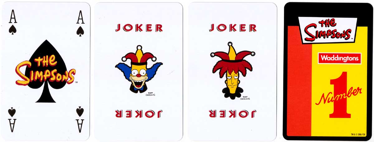 ‘The Simpsons’ playing cards produced by Winning Moves Games, 2006