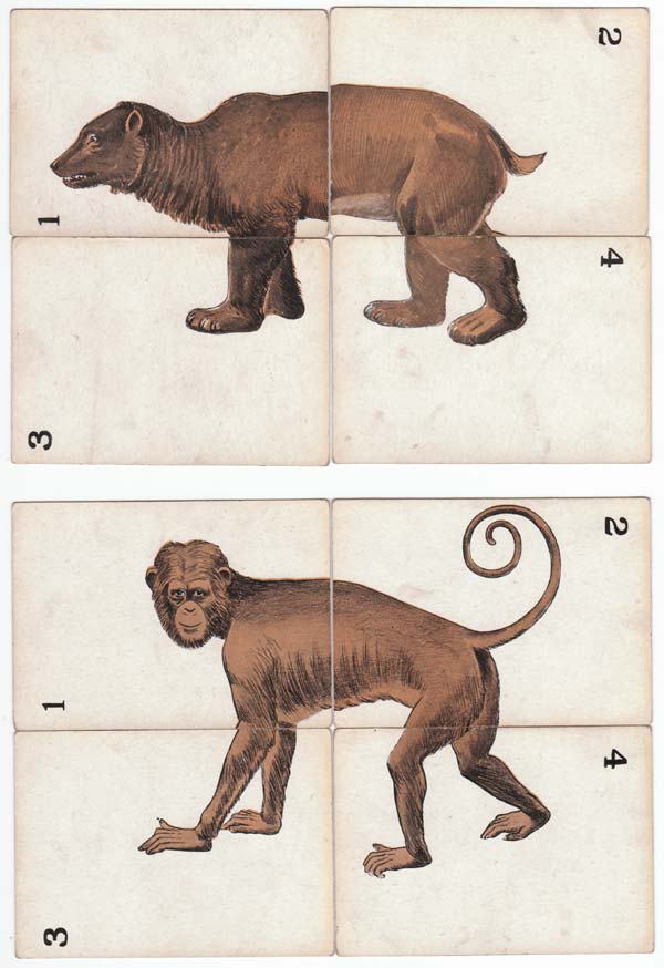 The Muddled Menagerie card game published by Valentine & Sons Ltd, Dundee & London, c.1900