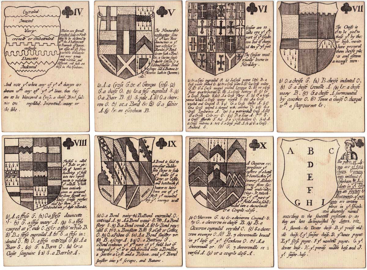 Reproduction of Richard Blome’s Heraldic playing cards, 1684