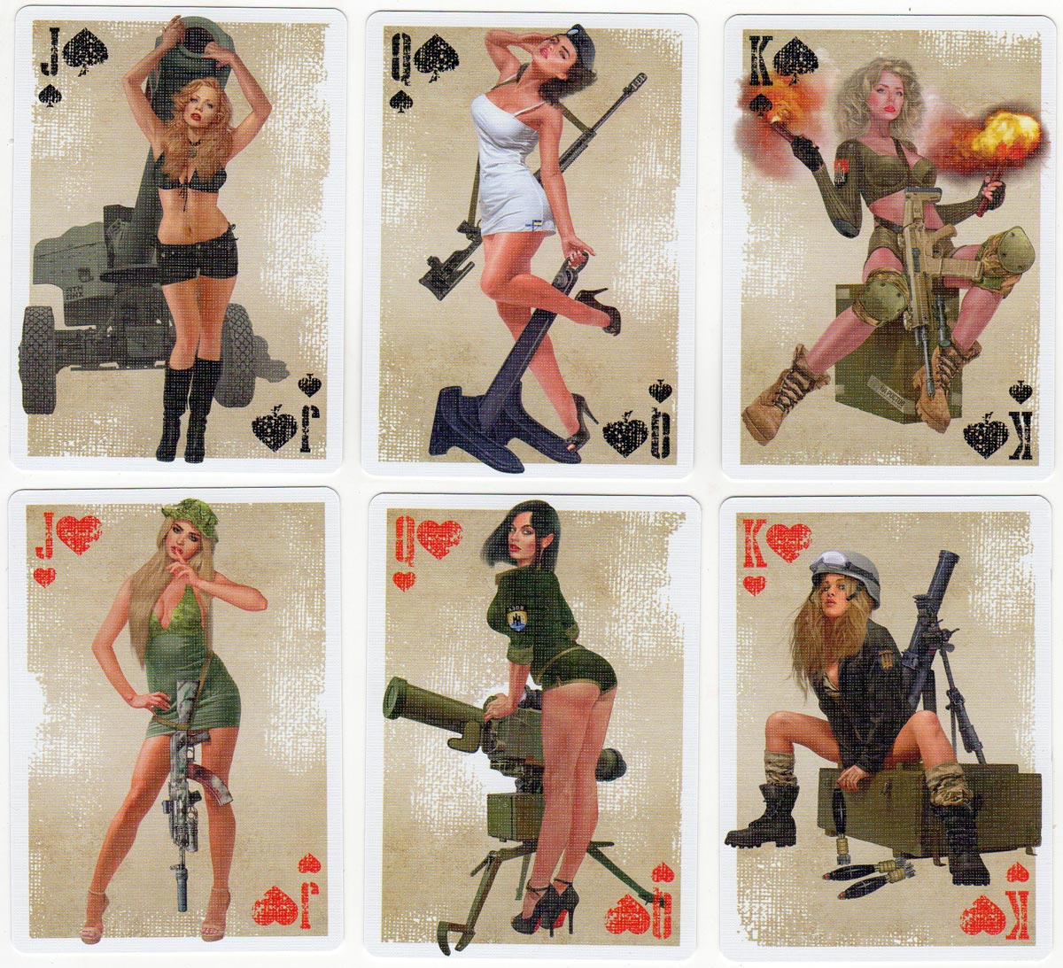 Military Pin Up playing cards created by Sviatoslay Pashchuk, 2019