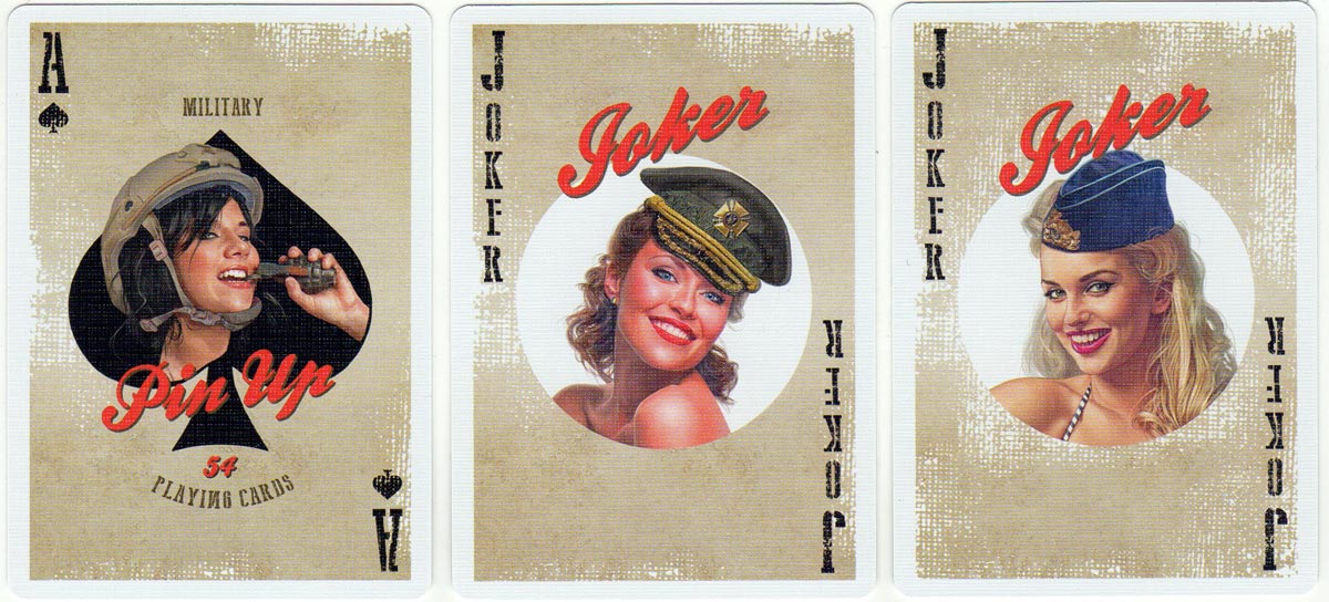 Military Pin Up playing cards created by Sviatoslay Pashchuk, 2019