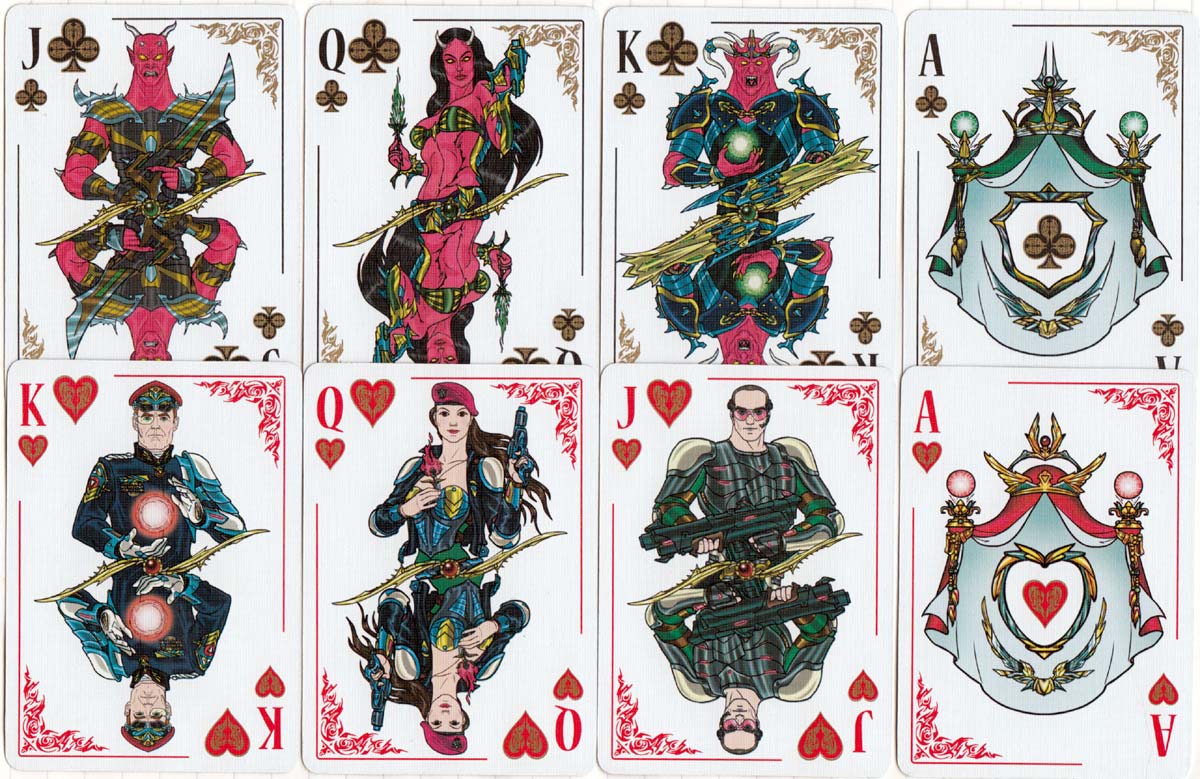 Star Kings playing cards inspired by space opera, 2017