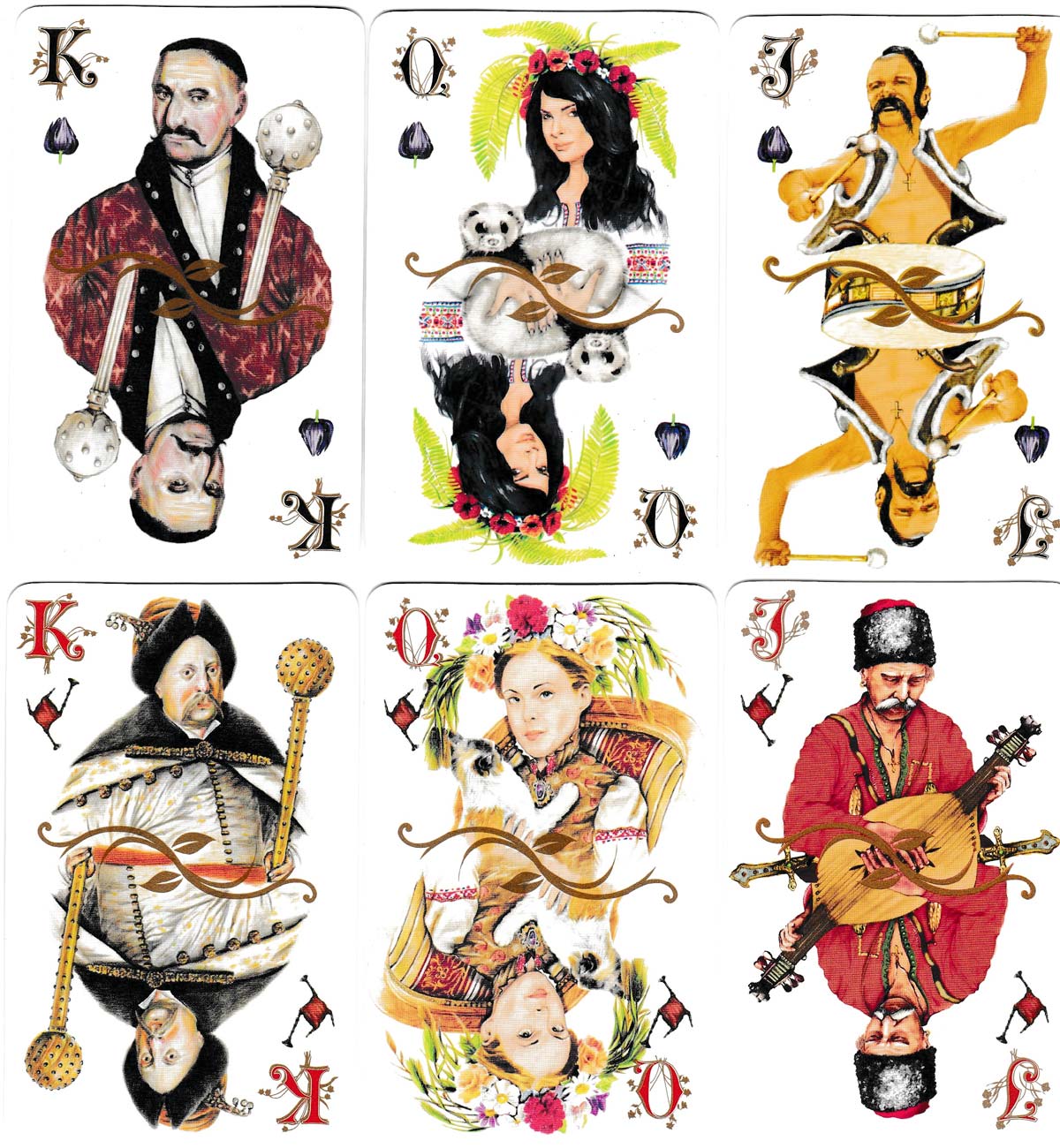 Ukrainian souvenir playing cards designed by Andrii Letn’ov, c.2012