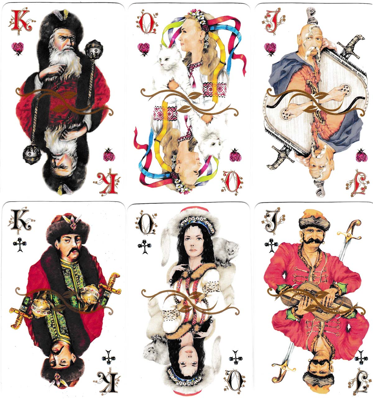 Ukrainian souvenir playing cards designed by Andrii Letn’ov, c.2012