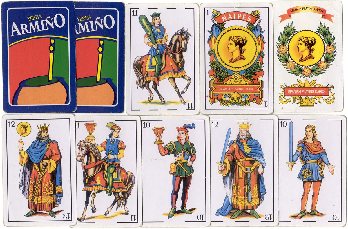 Spanish-suited playing cards for Yerba Armiño